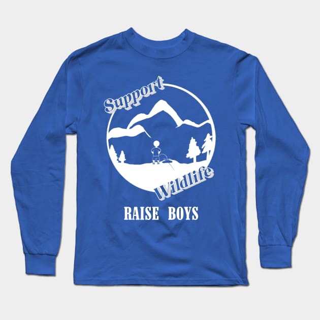 Support Wildlife Raise Boys Long Sleeve T-Shirt by Tater